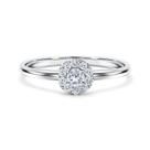 Anel Solitário em ouro 18k Petit Halo e diamante 0,27 ct