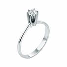Anel Solitário em Ouro Branco 18k com Diamante 0,30 ct - Joia Exclusiva Anel Solitário em Ouro Branco 18k com Diamante 0,30 ct - Joia Exclusiva