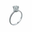 Anel Solitário em Prata 925 com Zircônia de 8 Garras