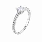 Anel Solitário em Prata 925 com Zircônias - Design Exclusivo Anel Solitário em Prata 925 com Zircônias - Design Exclusivo