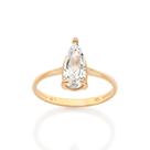 Anel Solitário Gota com Zircônia Gota Rommanel 513628 Tamanho:20Cor:BRANCO
