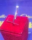Anel Solitário Ouro Branco 18 Kilates Peso 1.00 Grama Diamantes 3 mm Maciço