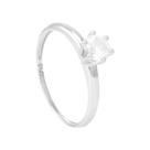 Anel Solitário Ouro Branco 18K com Topázio - AU7829 Anel Solitário Ouro Branco 18K com Topázio - AU7829