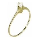 Anel Solitário Pedra Zircônia Glamour Florenzza Ouro 18 K