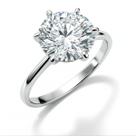Anel Solitário Prata 925 Virgínia Zircônia 10mm Feminino Tamanho:17