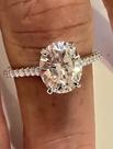 Anel solitario prata luxo 925 rodinada moissanite com GRA. ROSANGELA LIMA JOIAS