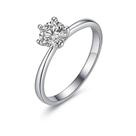 Anel Solitario Prata Pedra Branca Zirconia 2mm Anatomico Tradicional