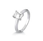 Anel solitario retangular moissanite 5x7mm 1ct joia deprata luxo möverich tamanho:12