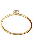 Anel solitario zirconio branco 3.mm ouro 18k amarelo aro 16 e 20.Rosangela lima joias