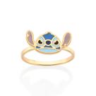 Anel stitch banhado a ouro COLORIDO 513493 Rommanel
