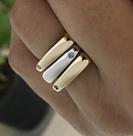 Anel Três em um - Cod 704 F Banhado a ouro 18k