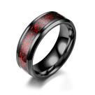Anel Tungstenio Dragon Red