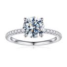 Anel Turandoss 1.5CT Moissanite D Color VVS1 em ouro branco 18K
