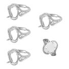 Anel UNICRAFTALE com pinos de platina em branco ajustável 17,1 mm Anel UNICRAFTALE com pinos de platina em branco ajustável 17,1 mm