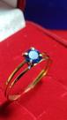 Anel Vermelho Ouro 18 Kilates Solitário 1.10 Gramas Pedra Zircônia 4 mm Todas as Pedra Anel Vermelho, Azul, Verde