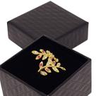 Anel Vermelho Rubi Cravejado De Zirconias Banho De Ouro 18k 1177