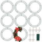 Anel Wreath Frame UltraOutlet de 30 cm em forma de metal, pacote com 8 unidades com fio
