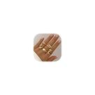 Anel YEEZII Chunky banhado a ouro 18K para mulheres, conjunto de 5