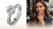 Anel Zircônia Estilo Moissanite Brilho Intenso Banhado Anel Zircônia Estilo Moissanite Brilho Intenso Banhado