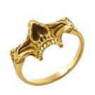 Anel ZMY Home Half Skull Punk Gold Skeleton Bone em aço inoxidável