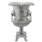 Ânfora Aluminio Prateado Pata e Cara de Leão Classico Luxo