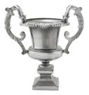 Ânfora Maior Metal Prateado Classica Alças Gigantes Luxo