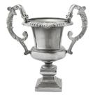 Ânfora Menor Metal Prateado Classica Alças Gigantes Luxo