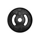 Anilha de Ferro Fundido Injetada 3kg Modelo 0.330A com Alça Lateral para Academia Anilhas Fitness