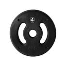 Anilha de Ferro Fundido Injetada com Alça Lateral 4kg 0.331A para Academia Preto Anilhas Fitness