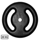 Anilha de Ferro Fundido Pintada 20 Kg Preto