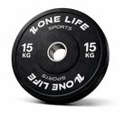 Anilha Olímpica Bumper 15kg One Life Sports Unid Força