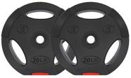 Anilha Olímpica Signature Fitness 20kg (Conjunto com 2) Preta