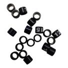 Anilhas Fechadas Alumínio 3.0mm Numeradas - Pact c/ 20und - 21 a 40 - Preto