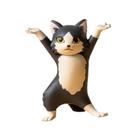 Animação à mão de gato dançando, desenho animado, gatinho, b