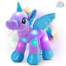 Animais de pelúcia Houwsbaby Purple LED Light Up Unicorn 35 cm