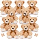 Animais de pelúcia Hydren Bears, 14 polegadas, 9 peças, presente, marrom claro