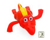 Animais Nadadores a Corda Jacare Vermelho Art Brink Brinquedo Infantil Recreativo para Banho Piscina