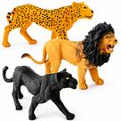 Animais Selvagens Africano Miniatura Maquete Leão Zebra Soft Dinossauro - PANAMI