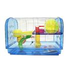 Animal Cage YML Gaiola de hamster de plástico transparente Dome Blue Animal Cage YML Gaiola de hamster de plástico transparente Dome Blue