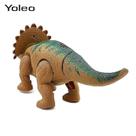 Animal de dinossauro elétrico de brinquedo com luz, som, caminhada e postura de ovos