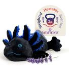 Animal de pelúcia aquece Black Axolotl, disponível para micro-ondas e pesado