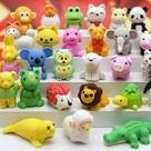 Animal Erasers LanMa 98 unidades, mesa, animais de estimação, prêmios em sala de aula