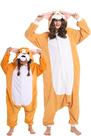 Animal Onesie DarkCom Bulldog Costume para crianças de 8 a 9 anos laranja