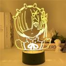 Anime 3D Night Light Re:Zero - Começando a vida em outro mundo