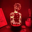 Anime Night Light One Punch Man Genos 3D em acrílico com base