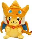 Anime Plushies Toy Removível Dragão Charizard Respirador de Fogo Chapéu Bonito Pelúcia Kawaii Interessante para Unissex