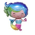 Aniversário Mylar Balloon Mermaids Anime Pink 72x60cm