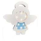 Anjinho Azul Luminária Infantil Led Mdf Luz Enfeite