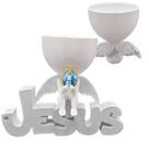 Anjinho da Guarda Nossa Senhora das Graças Jesus 3d Vaso Anjinho da Guarda Nossa Senhora das Graças Jesus 3d Vaso
