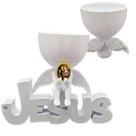Anjinho da Guarda Santa Barbara Jesus 3d Decoração Vaso
